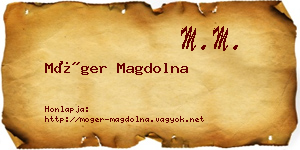 Móger Magdolna névjegykártya